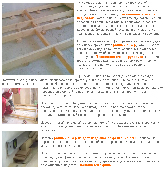 Монтаж деревянного пола на лагах - Москва, Московская область ...